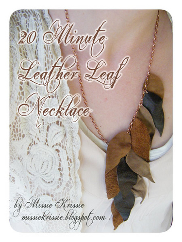 leather leaf statement necklace tutorial