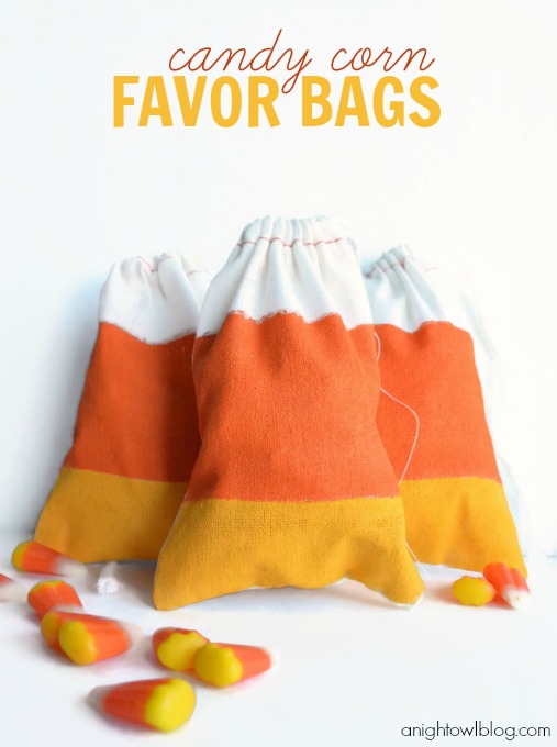 Candy corn favor bags tutorial