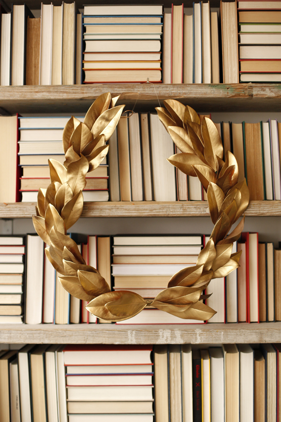 Gold laurel garland and wreath tutorial