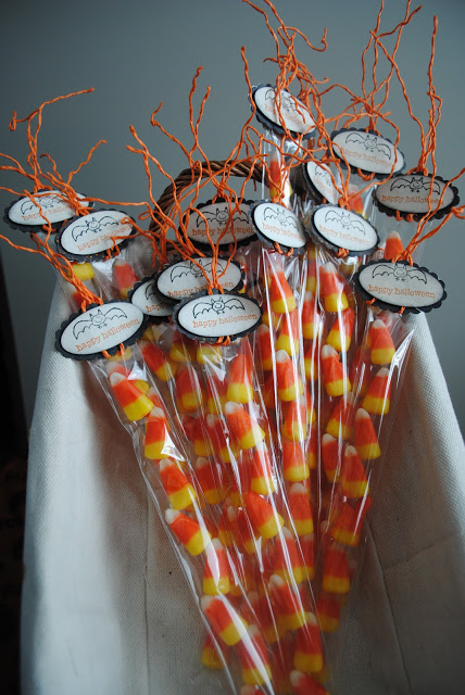 candy corn Halloween favors tutorial