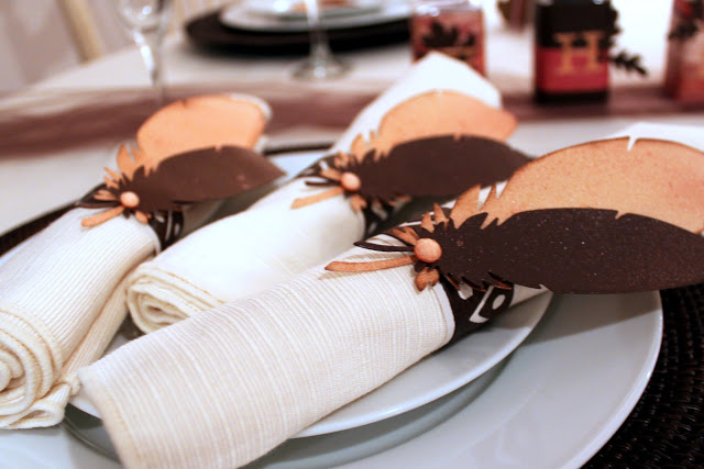 paper feather thanksgiving fall napkin ring tutorial