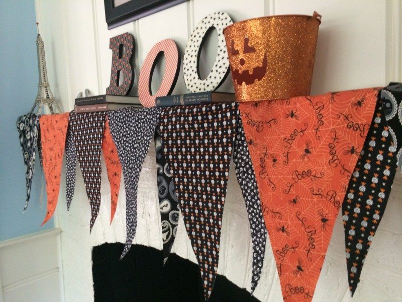 no sew halloween bunting