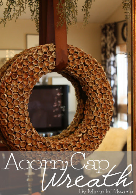 acorn cap wreath tutorial