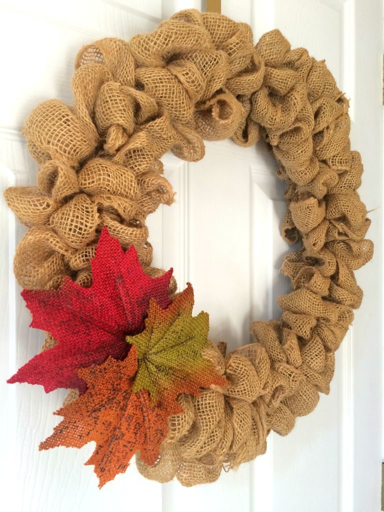 Fall burlap wreath tutorial