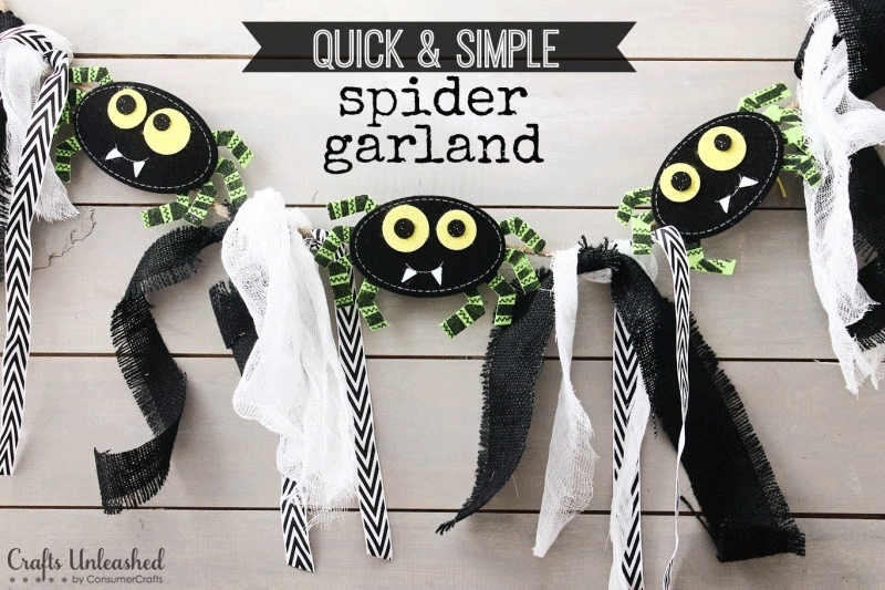 spider halloween garland bunting