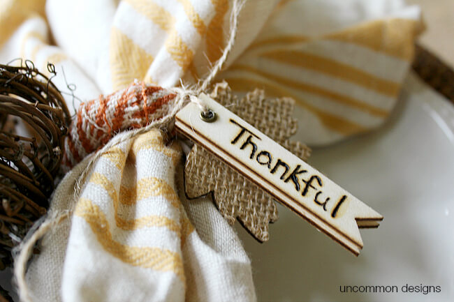 Thankful wood burned fall napkin rings tutorial