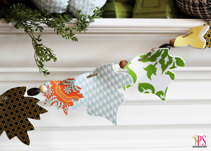 fabric fall leaf garland tutorial