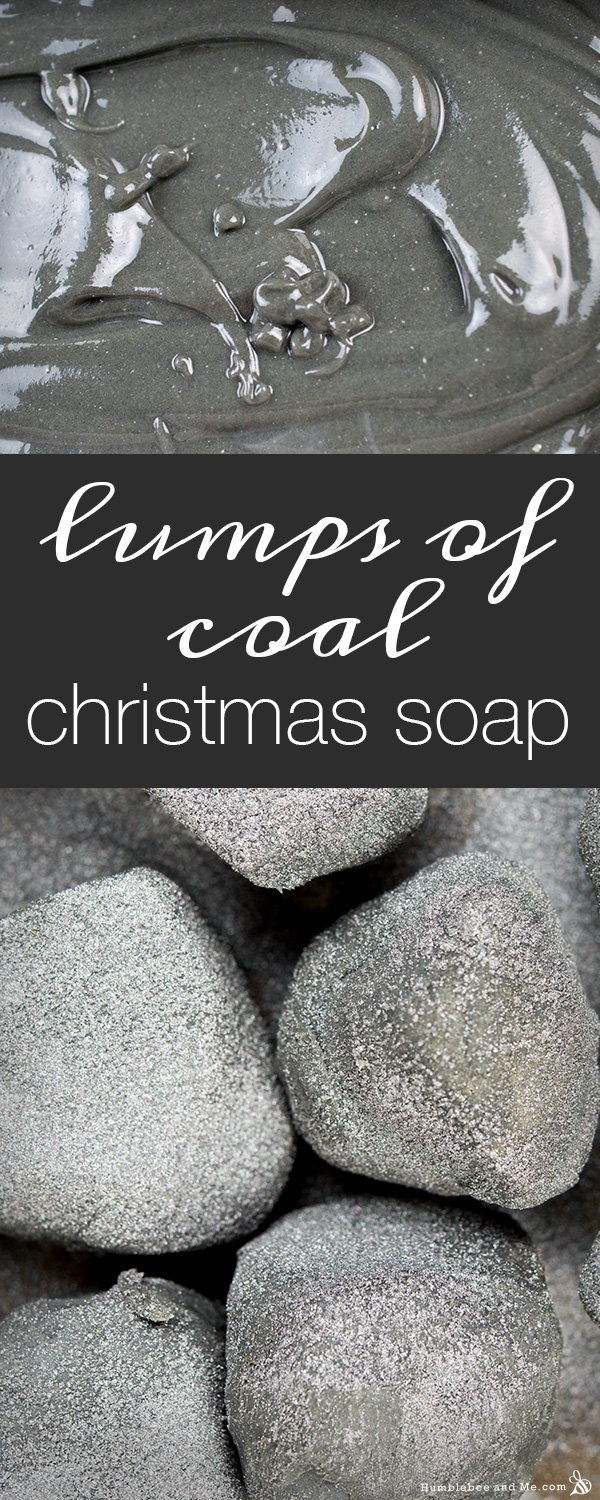 christmas lump of coal soap tutorials=