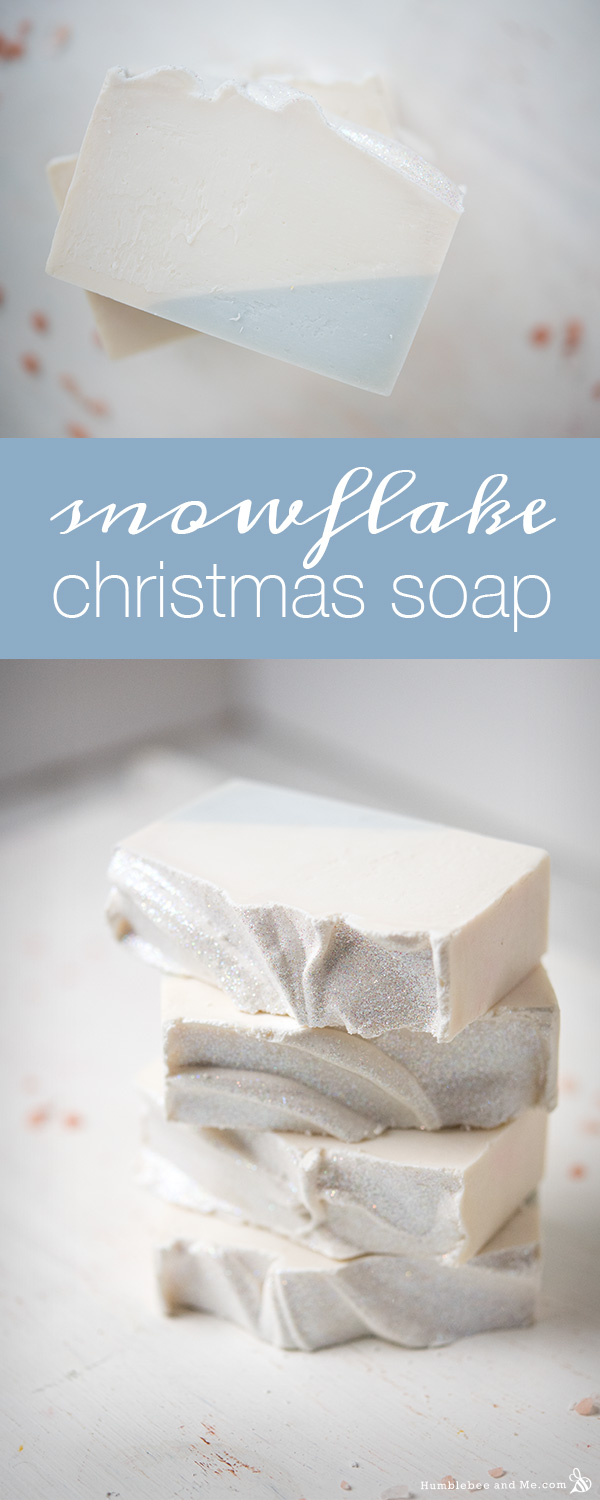 snowflake Christmas soap tutorial