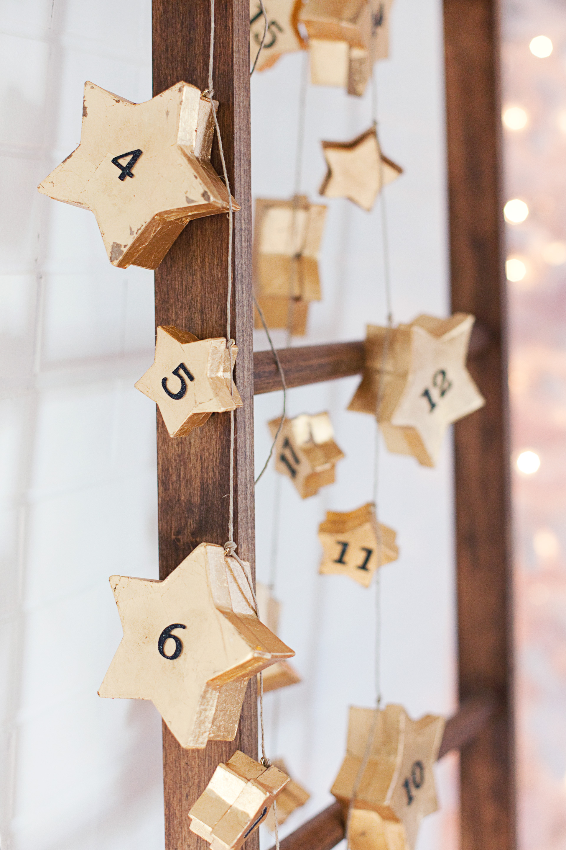 Star box garland advent calendar tutorial