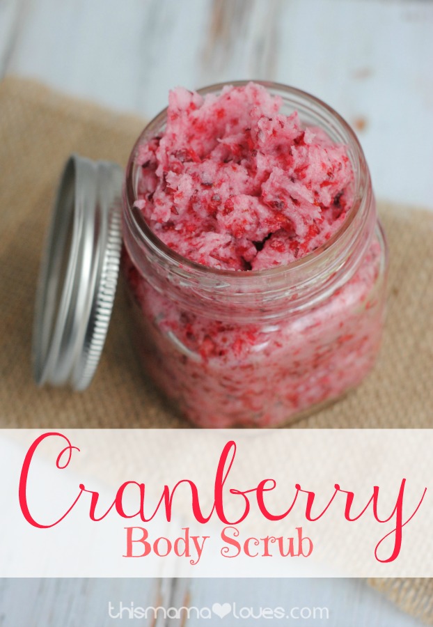 cranberry Christmas body scrub recipe