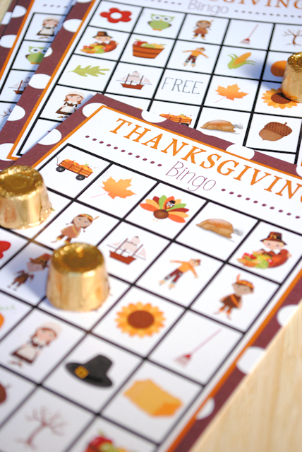 free printable Thanksgiving bingo game