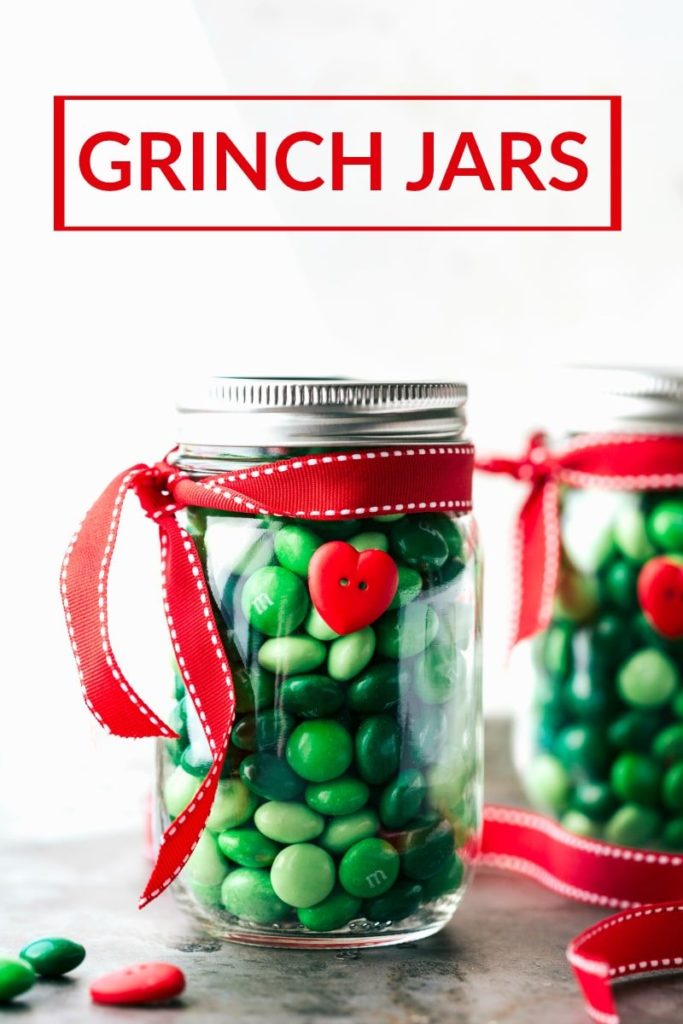 grinch themed candy jar tutorial