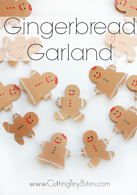 paper gingerbread man garland tutorial