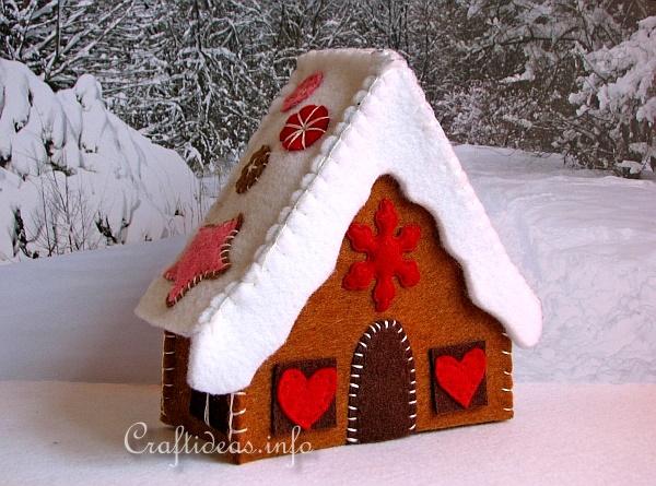 felt gingerbread house tutorial