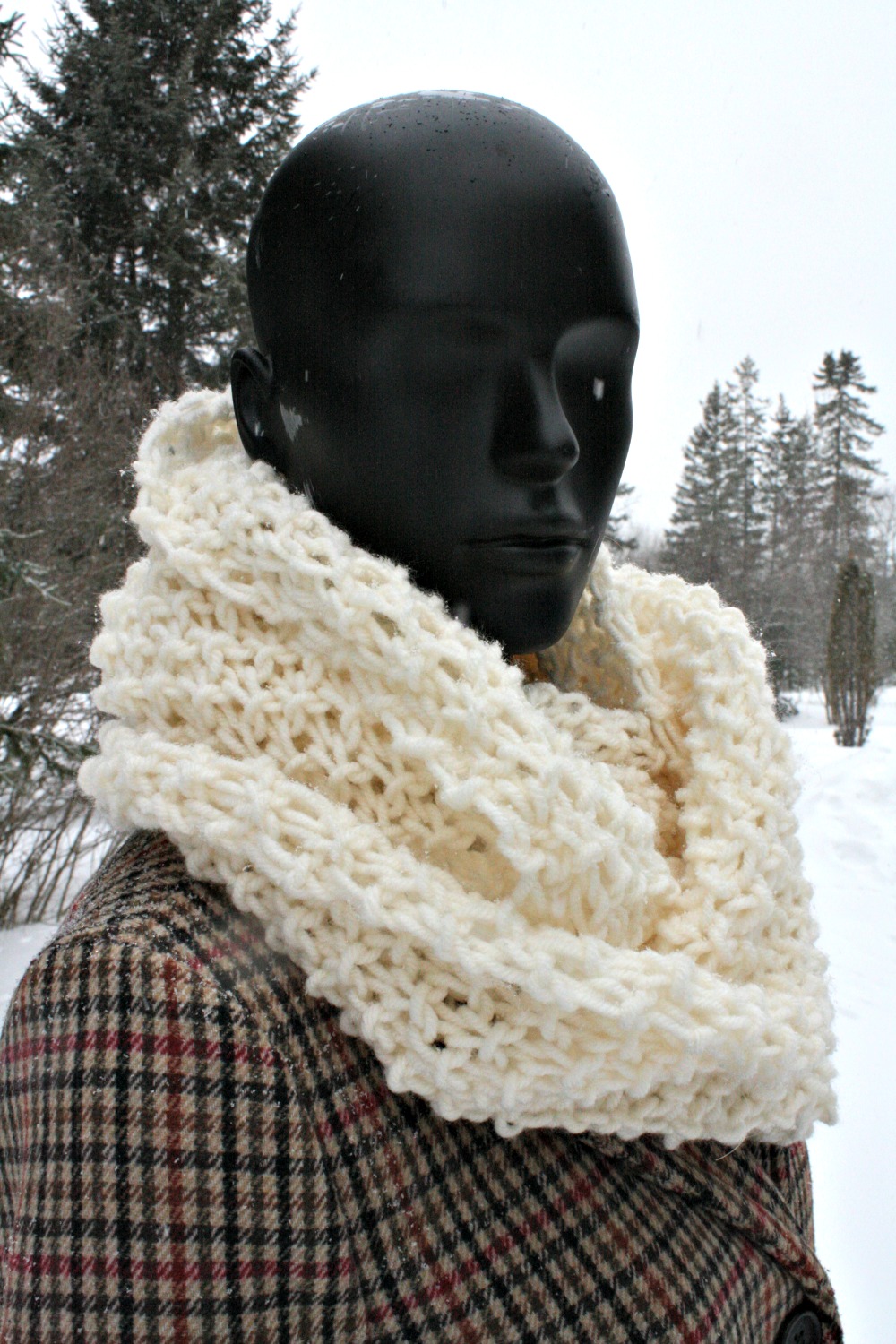 chunky knit infinity scarf pattern