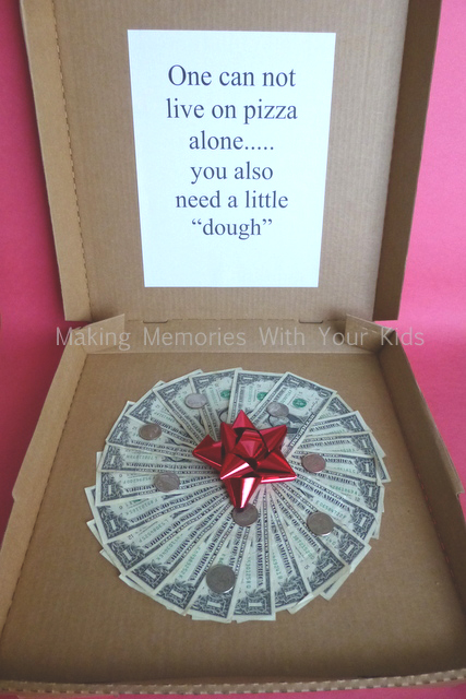 Great way to give cash as a present to a college kid