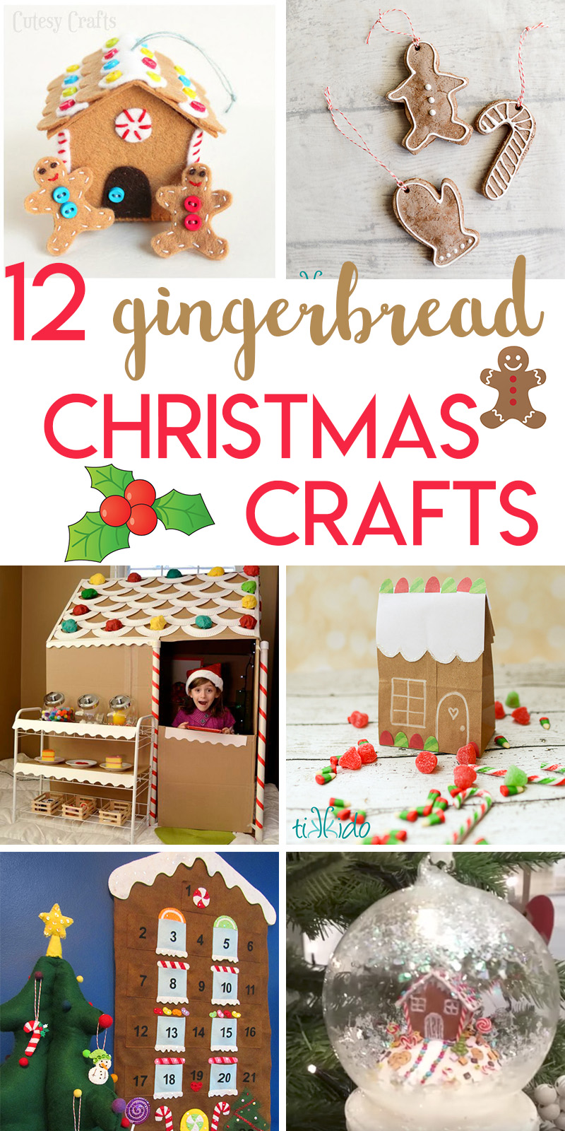 12 gingerbread themed crafts to make for Christmas