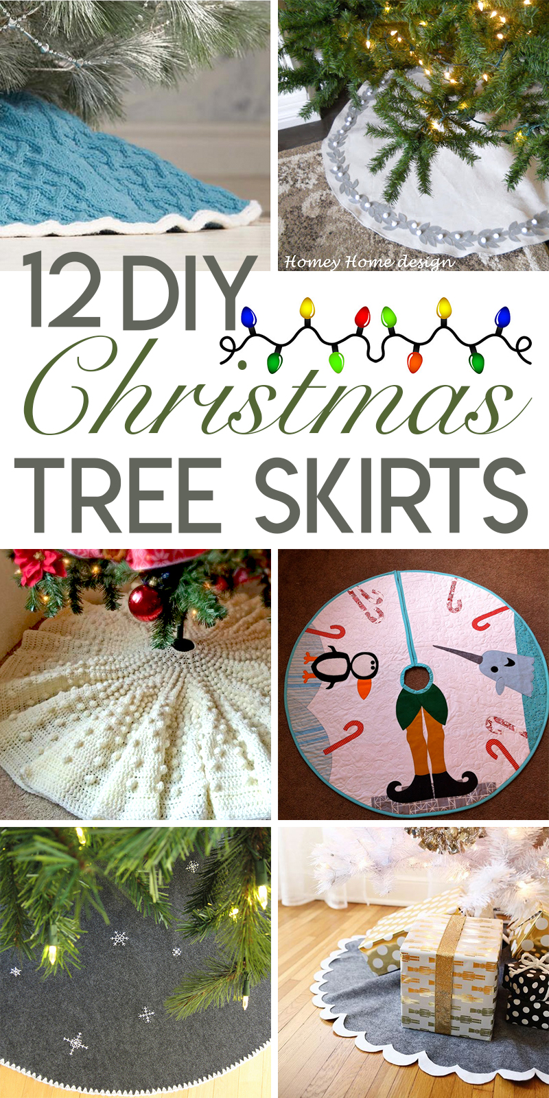 12 DIY Christmas tree skirt tutorials