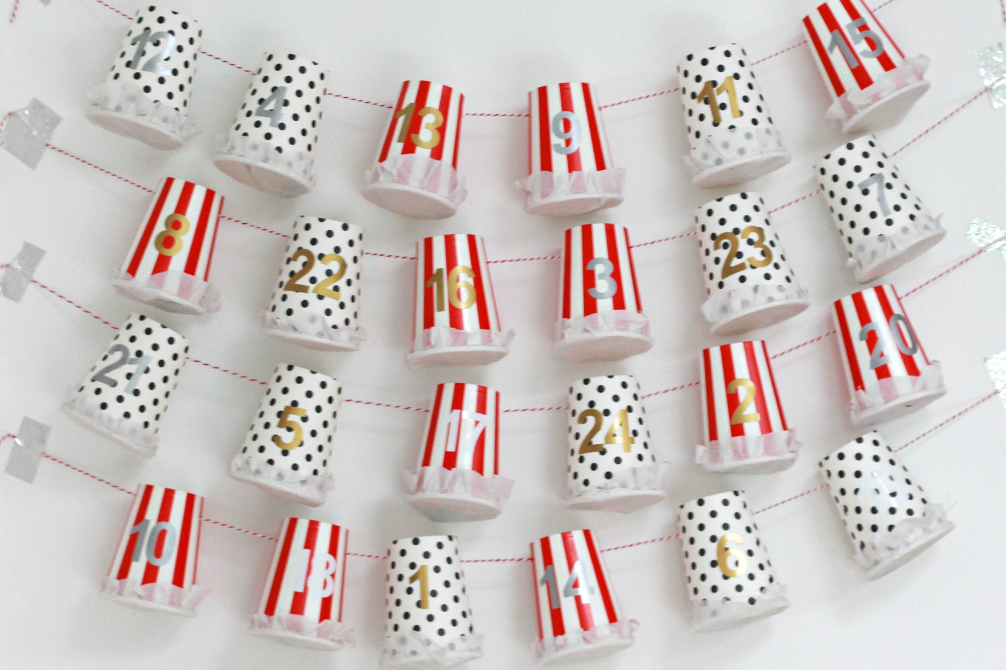 paper cup advent calendar tutorial