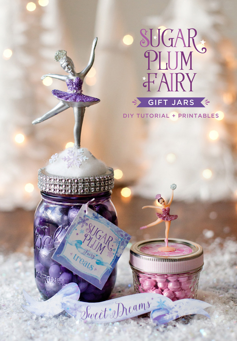 DIY sugar plum fairy treat jars