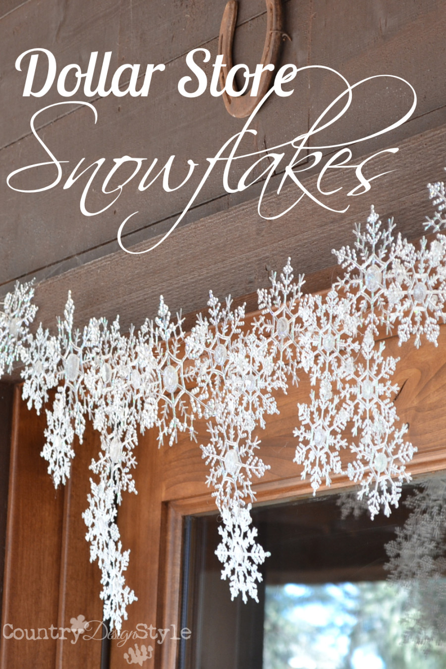 dollar store snowflake garland tutorial