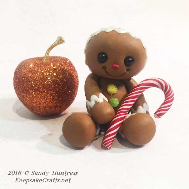 polymer clay gingerbread man sculpture tutorial