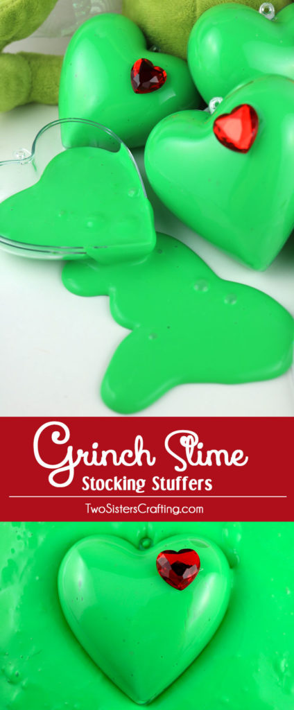 Grinch slime stocking stuffer tutorial