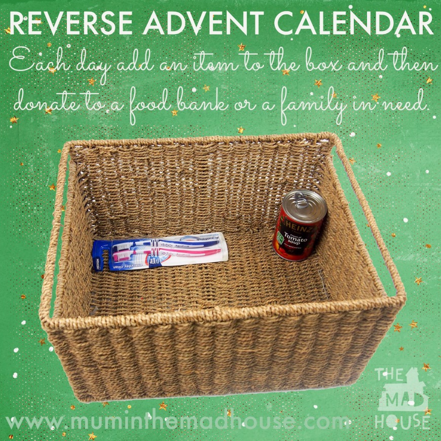 reverse advent calendar idea