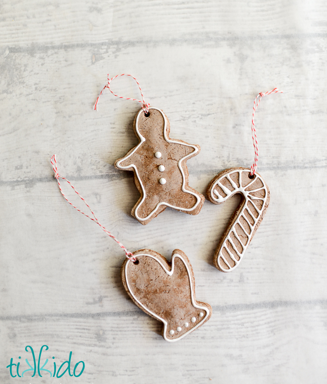 gingerbread salt dough Christmas ornament tutorial