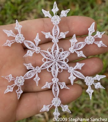 quilled paper snowflake ornament
