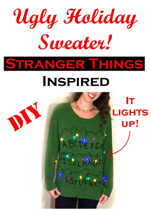 Stranger things sweater on sale lights