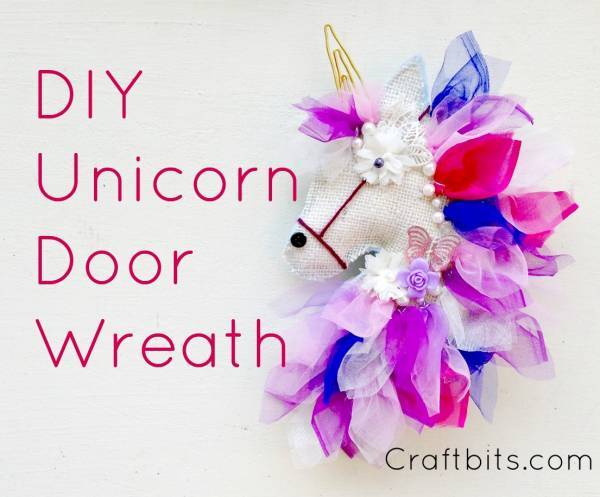 Unicorn door wreath tutorial