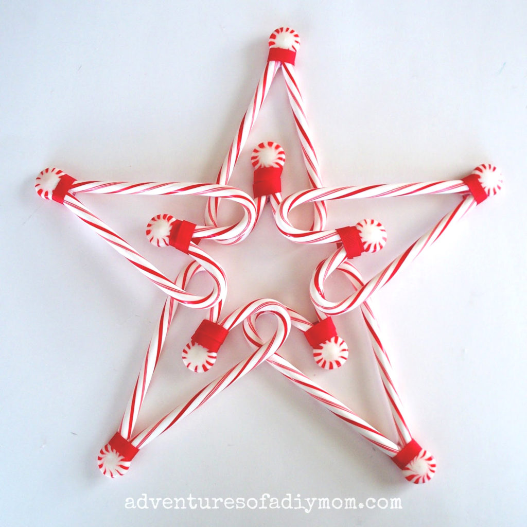 Christmas candy cane star tree topper tutorial