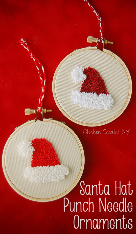 Christmas needle punch ornament