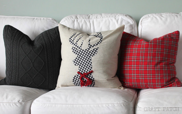 DIY Applique Christmas pillow tutorial