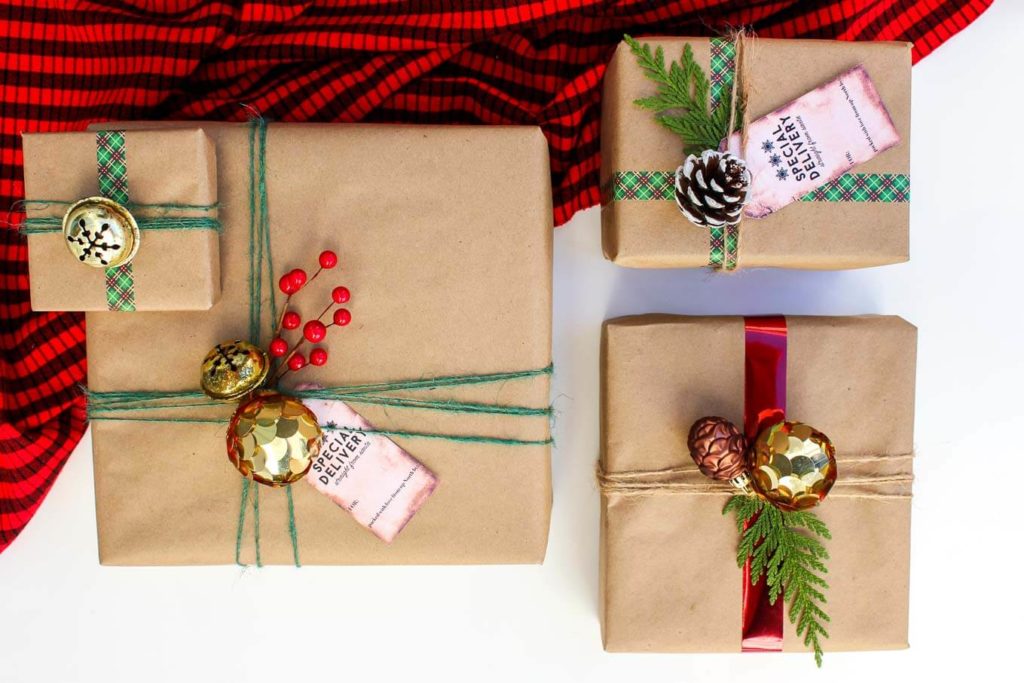 dollar store Christmas gift wrapping ideas