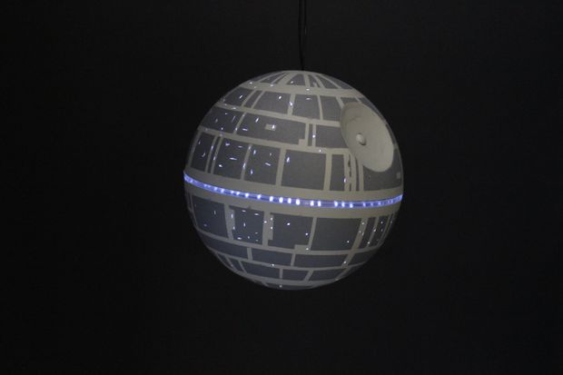 DIY LED light up Star Wars death star Christmas ornament