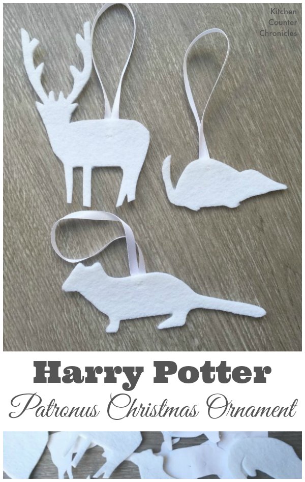 Harry Potter patronus charm felt Christmas ornaments tutorial