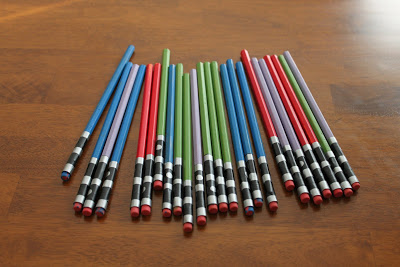 Lightsaber pencils tutorial craft