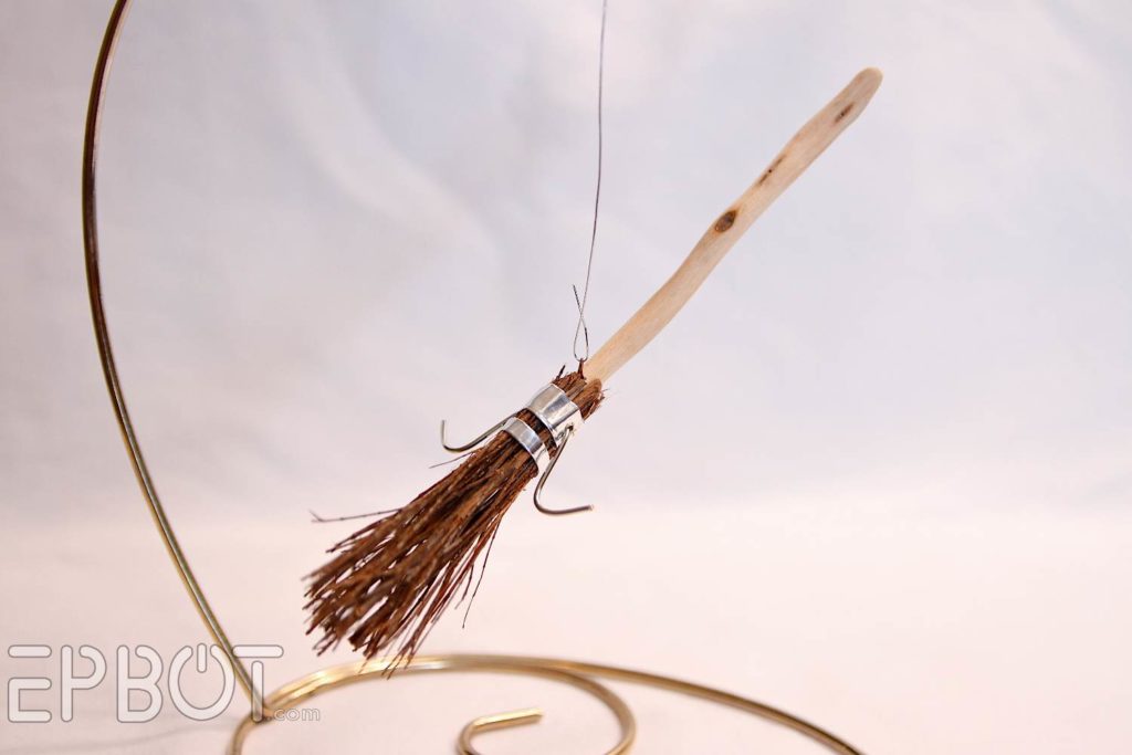 harry potter quidditch broom Christmas ornament tutorial