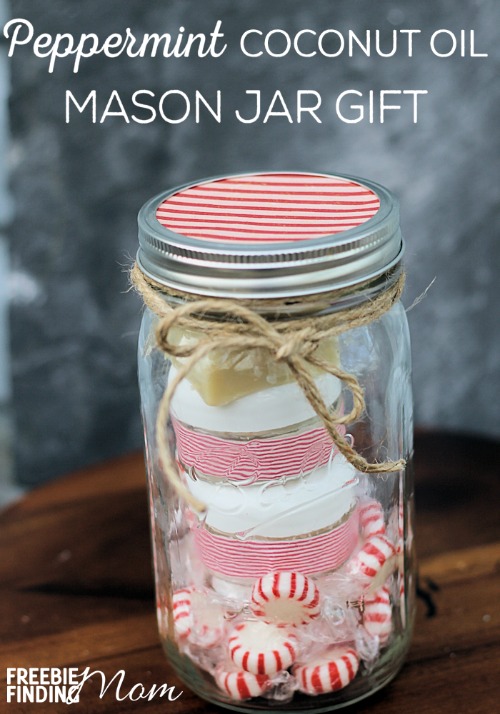 Peppermint Coconut Oil Mason Jar Gift