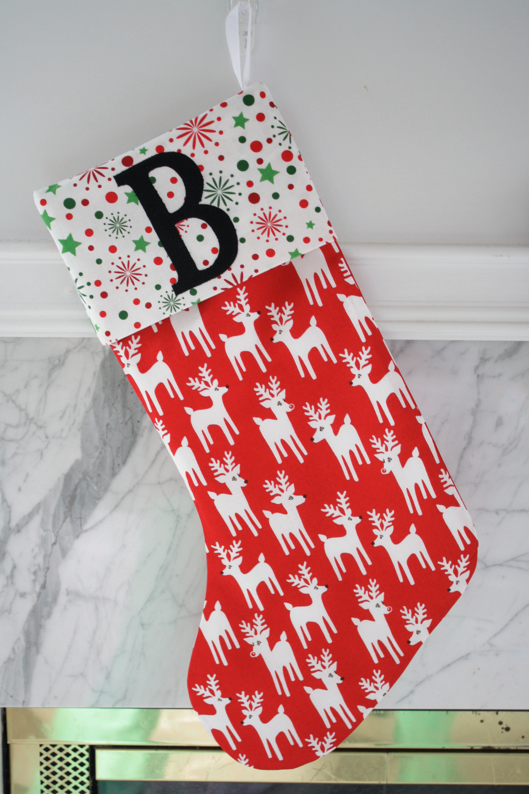 pattern for sewing a Christmas stocking