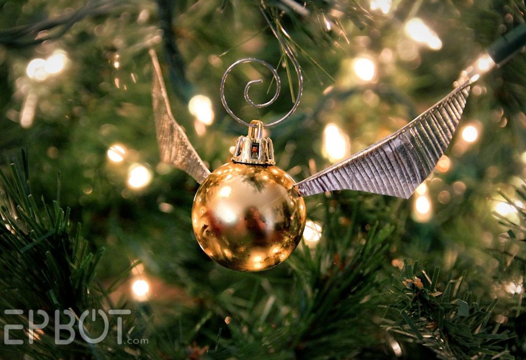 Harry Potter golden snitch Christmas ornament tutorial