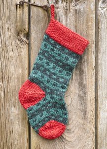 Classic knit Christmas stocking pattern