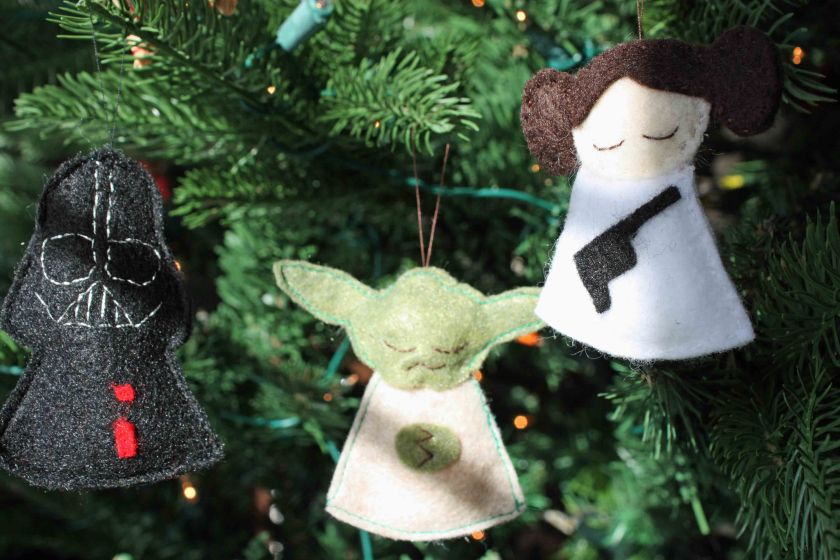 DIY felt Star Wars Christmas ornaments