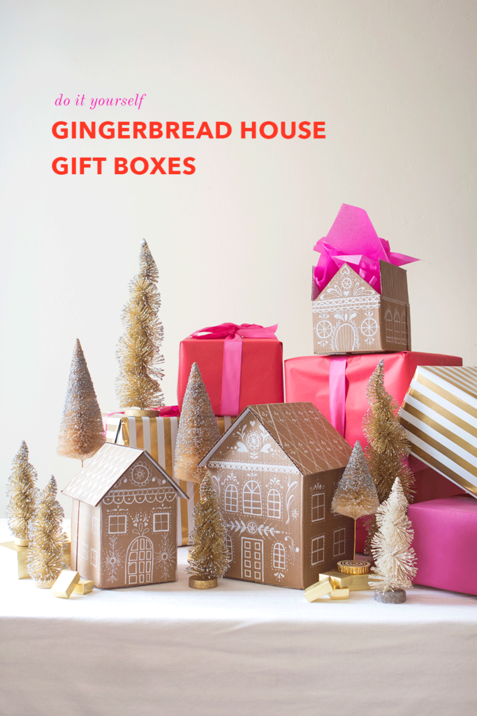 DIY Gingerbread house gift box tutorial