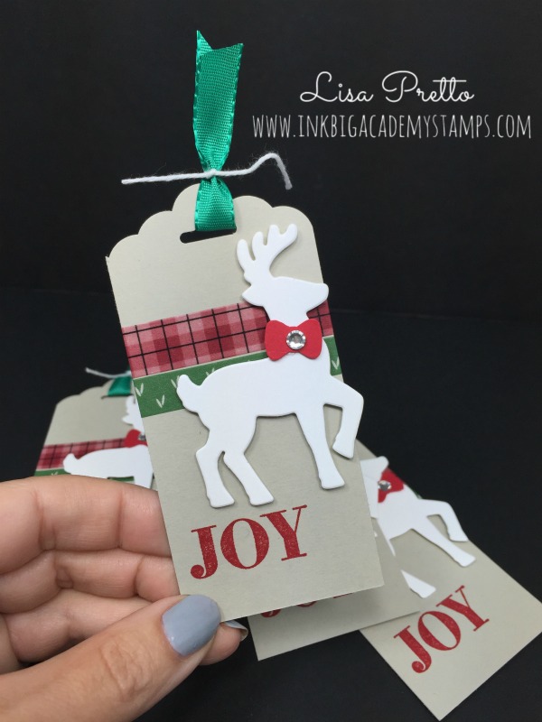 reindeer DIY Christmas gift tag tutorial