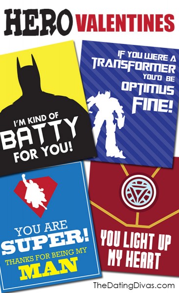 free printable superhero valentines