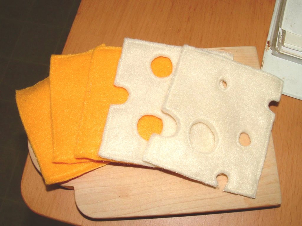 felt cheese slices tutorial